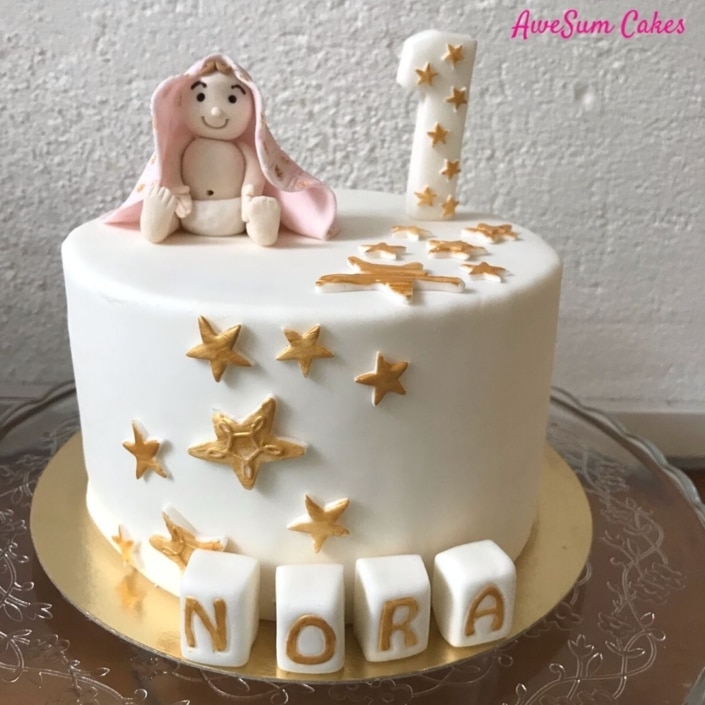 White Baby cake